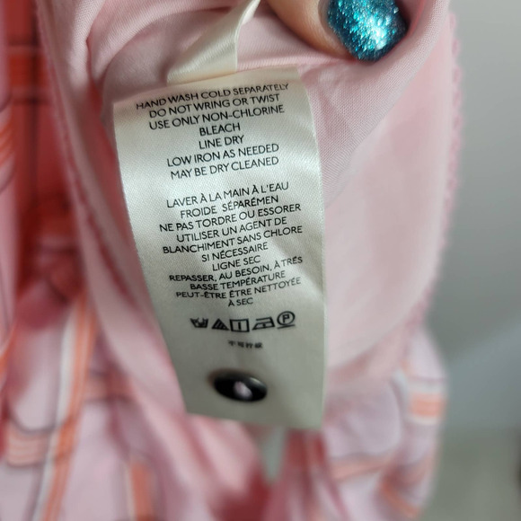 Maeve by Anthropologie Collared, Button Down, Bottom Ruffle Dress L - Picture 8 of 8